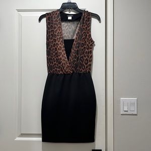 venus cheetah print and black dress, size 2